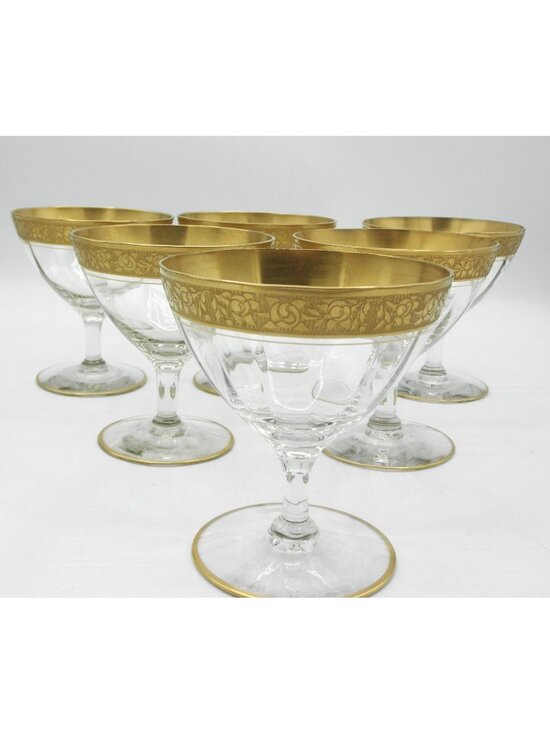 Tiffin-Franciscan Other - Rambler Rose by Tiffin-Franciscan Champagne Glasses Set of 6 Pattern TIFRAROSE11